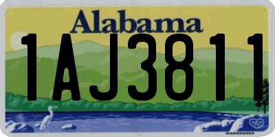 AL license plate 1AJ3811