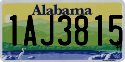 AL license plate 1AJ3815