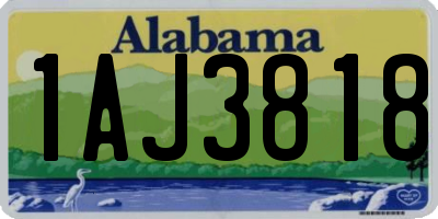 AL license plate 1AJ3818
