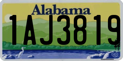 AL license plate 1AJ3819