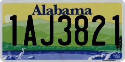 AL license plate 1AJ3821