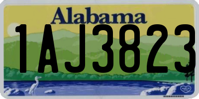 AL license plate 1AJ3823