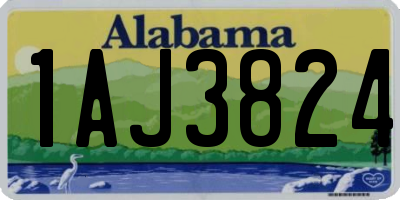 AL license plate 1AJ3824