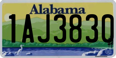 AL license plate 1AJ3830
