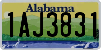 AL license plate 1AJ3831