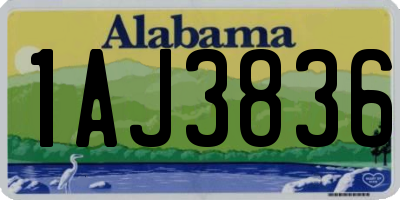 AL license plate 1AJ3836