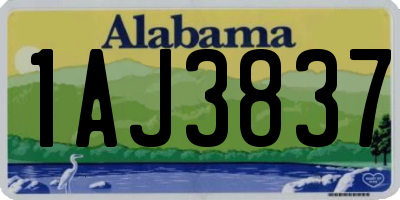 AL license plate 1AJ3837