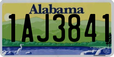 AL license plate 1AJ3841