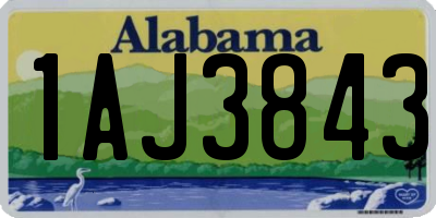 AL license plate 1AJ3843