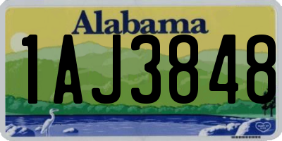 AL license plate 1AJ3848
