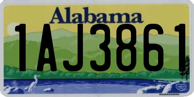 AL license plate 1AJ3861