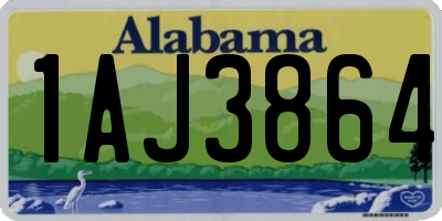 AL license plate 1AJ3864