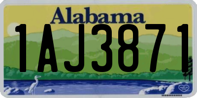 AL license plate 1AJ3871