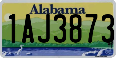 AL license plate 1AJ3873