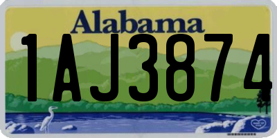 AL license plate 1AJ3874