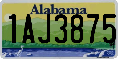 AL license plate 1AJ3875