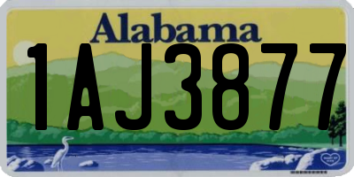 AL license plate 1AJ3877