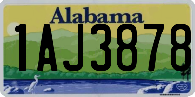 AL license plate 1AJ3878