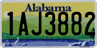 AL license plate 1AJ3882