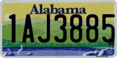 AL license plate 1AJ3885