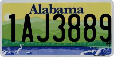 AL license plate 1AJ3889