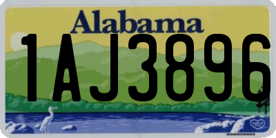 AL license plate 1AJ3896