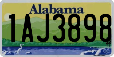 AL license plate 1AJ3898