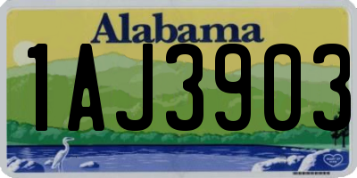 AL license plate 1AJ3903
