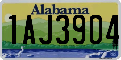 AL license plate 1AJ3904