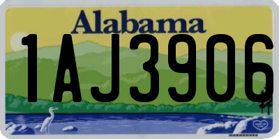 AL license plate 1AJ3906