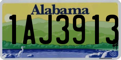 AL license plate 1AJ3913