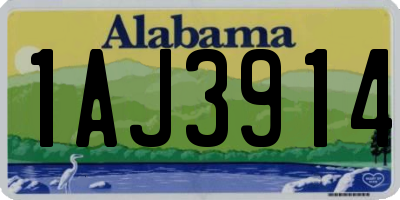 AL license plate 1AJ3914