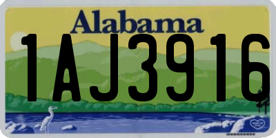 AL license plate 1AJ3916