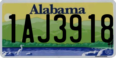 AL license plate 1AJ3918