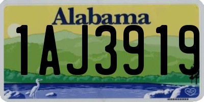 AL license plate 1AJ3919