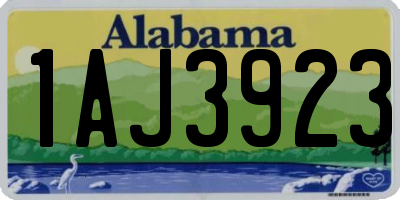 AL license plate 1AJ3923