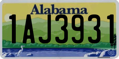 AL license plate 1AJ3931