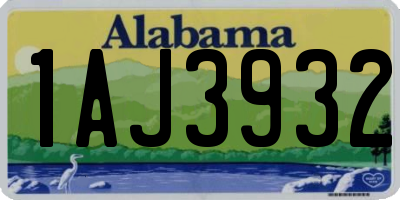 AL license plate 1AJ3932