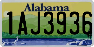 AL license plate 1AJ3936