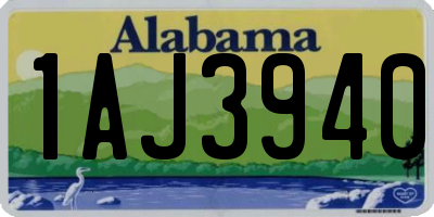 AL license plate 1AJ3940