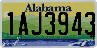 AL license plate 1AJ3943