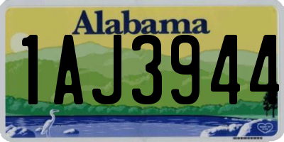 AL license plate 1AJ3944