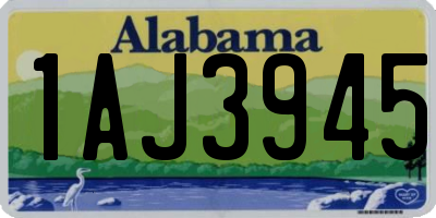 AL license plate 1AJ3945