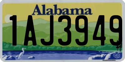 AL license plate 1AJ3949