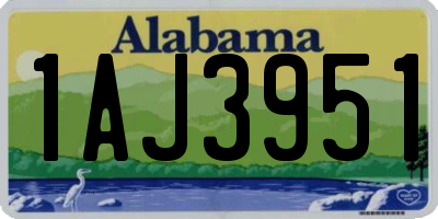 AL license plate 1AJ3951