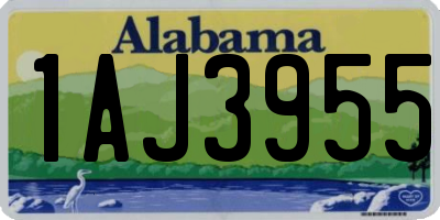 AL license plate 1AJ3955