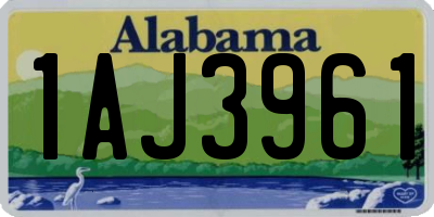 AL license plate 1AJ3961
