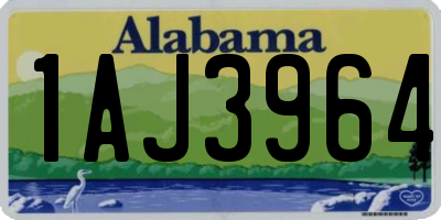 AL license plate 1AJ3964
