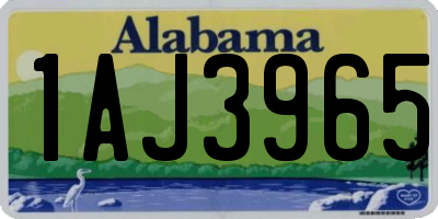 AL license plate 1AJ3965