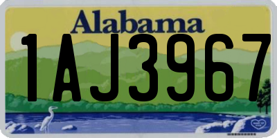 AL license plate 1AJ3967